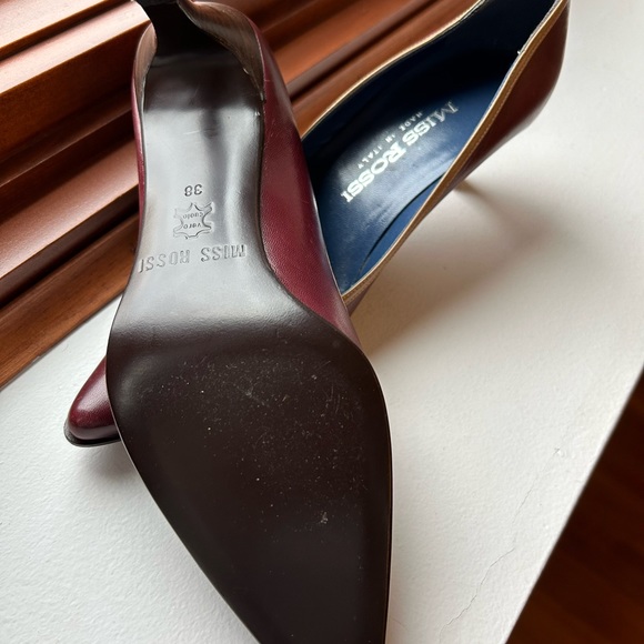 MISS ROSSI pointed leather pumps - Picture 5 of 12